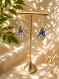 Palm Tree Ocean Resin Teardrop Earrings | Gold Hooks | Handmade UK